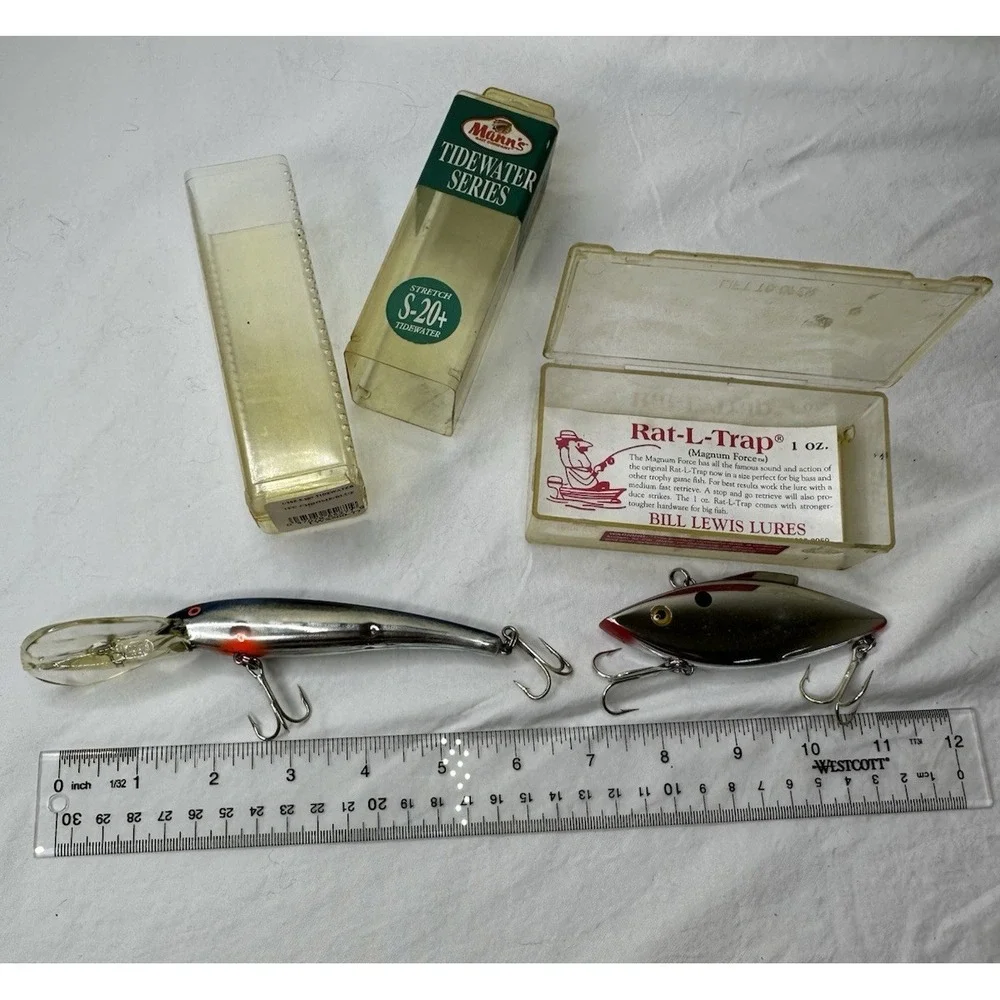 Vtg Fishing Lures Bill Lewis Rat-L-Trap Manns‎ Tidewater Series S-20+ Set 2